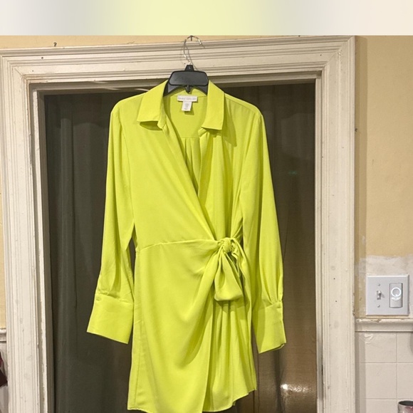 House of Harlow 1960 Dresses & Skirts - House of Harlow 1960 Neon Yellow Wrap Dress